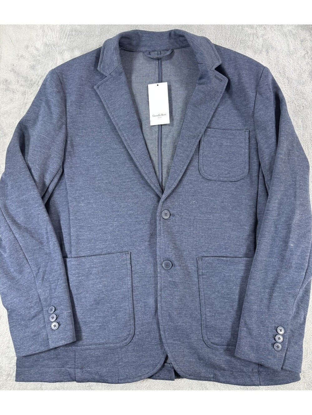 Goodfellow & Co Men's Size L Comfort Wear Knit Blazer Fighter Pilot Blue NWT